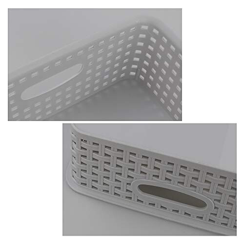 6 Pack Desktop Storage Baskets, Plastic Office Baskets, A4 Storage Tray 2