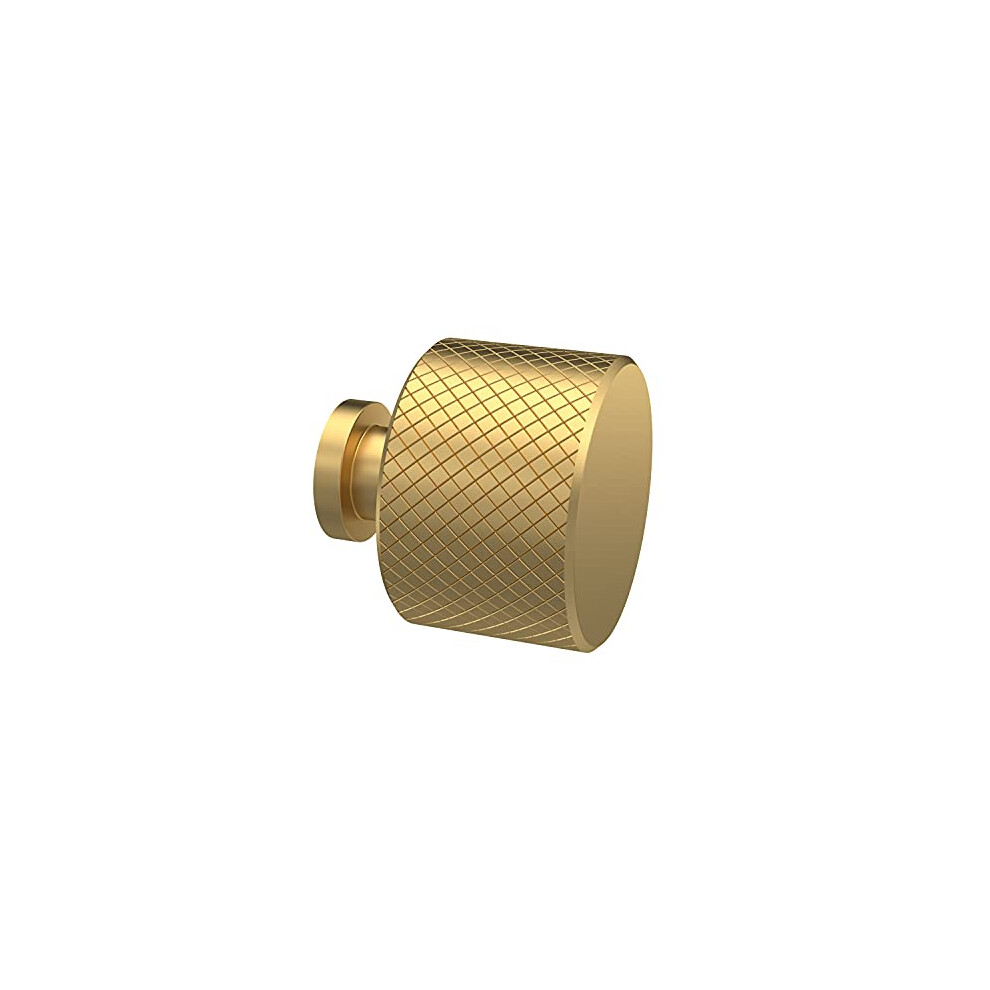 Hudson Reed Knurled Knob Handle - Brushed Brass - Image 6