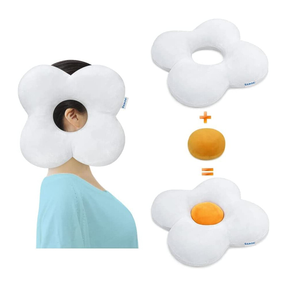 Neppt Ear Piercing Pillow For Side Sleepers Donut Pillow With Ear Hole, Cnh, Relief Pain Ear Inflammation And Pressure Sores Guard Protector Earplugs