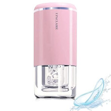 Ultrasonic Contact Lens Cleaner, Intelligent Cleaning Machine for Soft and Rigid (RGP) Contact Lenses (Pink)