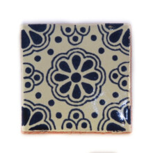 Ceramic Mexican Tile – 5cm- Handmade and Ethically Traded by Tumia LAC - 10 Pack