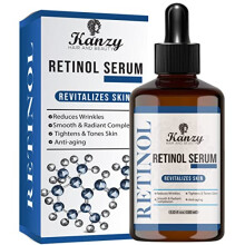 Kanzy Retinol Serum High Strength for Face 2.5% with Hyaluronic Acid Serum for Face and Skin with Vitamin E, Anti Aging, Anti Wrinkle Facial Serum
