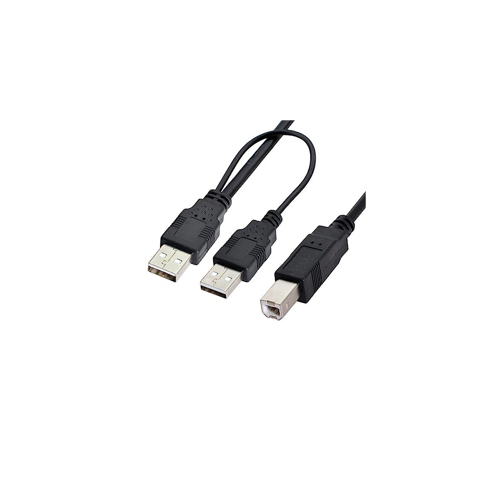 Cy 80Cm Dual Usb 2.0 Male To Standard B Male Y Cable For Printer & Scanner & External Hard Disk Drive 652065528984