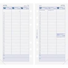 1074901001 weekly calendar, schedule systems, 2021, 2 pages = 1 week, sheet size 9.3 x 17.2 cm.