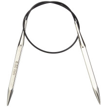40 cm x 6.5 mm Nova Cubics Fixed Circular Needles, Shiny Brass