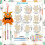 9 Pack Monster Wind Chime Kit for Kids Make Your Own Monster Wind Chime Wooden Arts and Crafts for Girls Boys DIY Painting for Art Activity Party 7