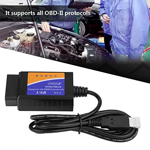 Auto Diagnostic Cable USB OBD2 Diagnostic Cable, Connection V1.5 OBD2 Diagnostic Cable Interface Interface Scanner 2