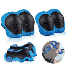 6 Pcs Kids Knee Pad, Elbow Pads and Wrist Guards Set for Roller Skates, Cycling Bike, Skateboard, Inline Skatings, Scooter, Riding Sports