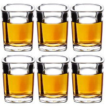 Pack of 6 Shot Glasses Set, Shot Glasses 60 ml, Tequila Shot Glasses with Heavy Base, Gift for Men, Gift for Father's Day