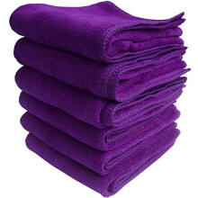 6-pack extra fine thick fibre cleaning cloths, towels, car wipers, dishwashing cloths, multi-purpose dusting cloths, highly absorbent, scratch-free,