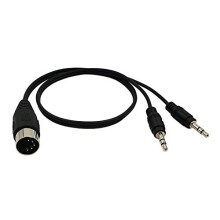 5-Pin DIN to Dual 3.5mm(1/8in) TRS Stereo Male Audio Cable Professional Premium Audio Adapter,Ideal for connecting any other type stereo equipment