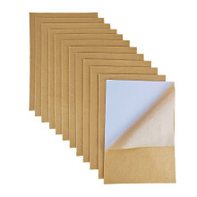 Self Adhesive Felt Sheets, 12 Pieces Sticky Felt, 20x30cm Felt Sheets with Adhesive Backing, Felt for Craft Sewing DIY (Brown)