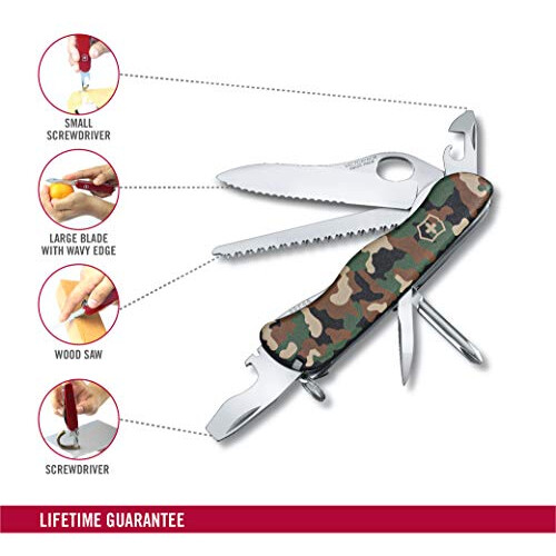 Victorinox Trailmaster Swiss Army Pocket Knife, Large, Multi Tool, 12 Functions, Large Locking Blade, Camouflage 2