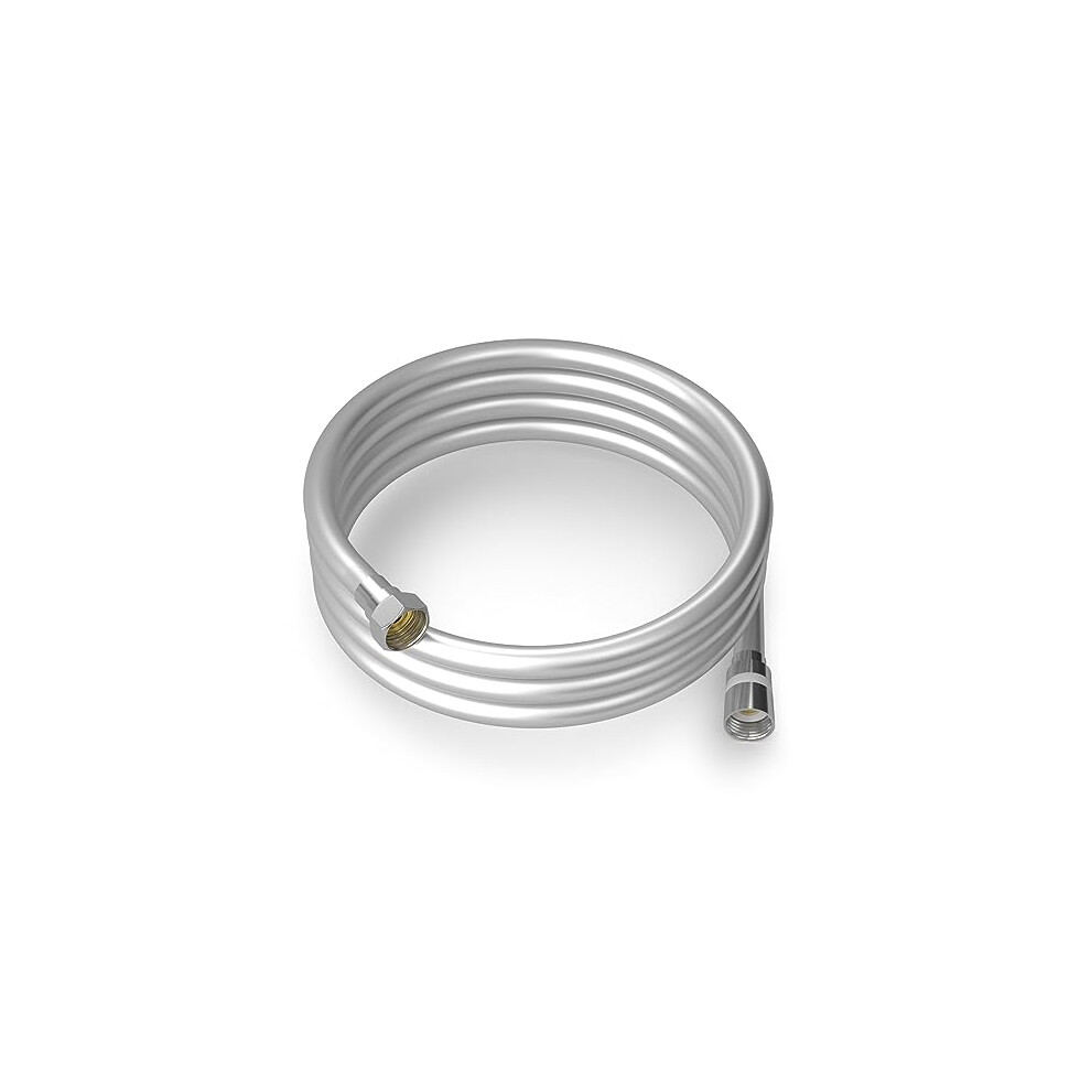 PVC Smooth Shower Hose 2m(79”) inch Long Anti-Twist Universal Replacement Flexible and Leak Proof Silver