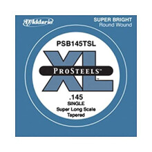 PSB145TSL ProSteels Bass Guitar Single String, Super Long Scale, 145, Tapered