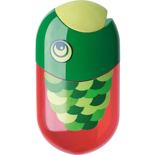 Faber-Castell Faber Castell 183525"Fish" Double Hole Sharpener with Eraser - 1