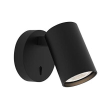 Ascoli Single Switched Indoor Reading Light (Matt Black), GU10 LED Lamp, Designed in Britain - 1286079 - 3 Years Guarantee