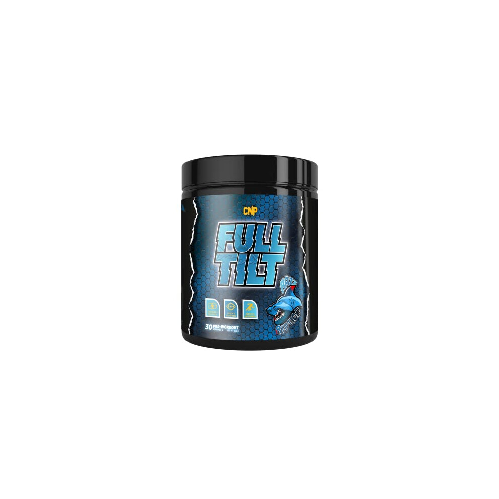 Cnp Professional Full Tilt, Strong Pre-Workout, Stimulant & Nootropic For Energy & Focus, 30 Servings, 4 Exclusive Flavours (Razz Riptide)