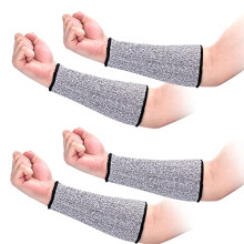 ANCIRS 2 Paires Manchons Résistants aux Coupures 22cm pour Protection des Bras - Gris