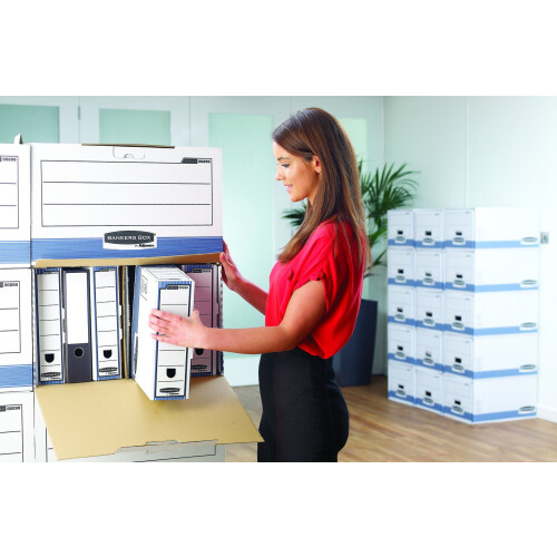 Fellowes 0026401 Box and Range-Archives – Boxes ranges-Archives (Blue, White, A4, 5 x 405 x 385 mm) 1