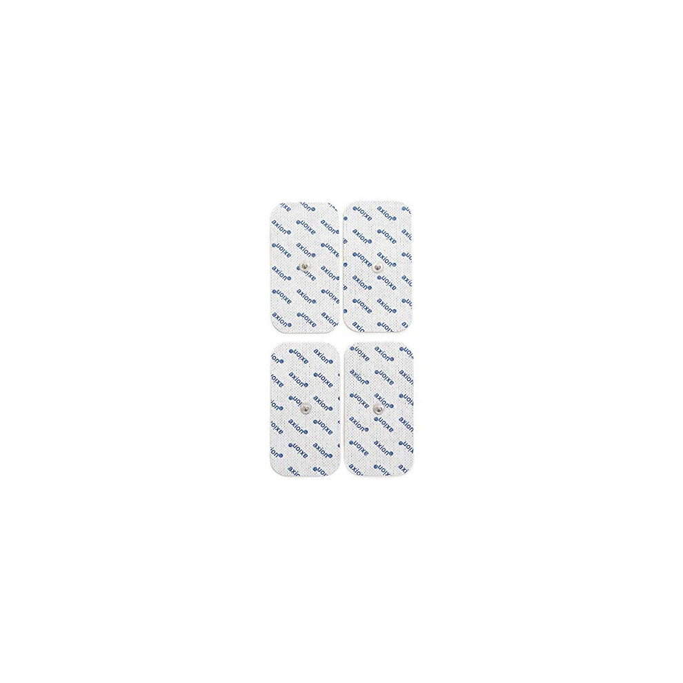 Axion Compatible Electrodes Sanitas Beurer Compatible - 4 Tens & Ems Pads Electrostimulation Machines - 3.5Mm Button - Brand Quality