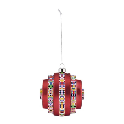 Alessi Arch ESA06 6 - Design Christmas Tree Ornament, in Blown Glass, Hand-decorated
