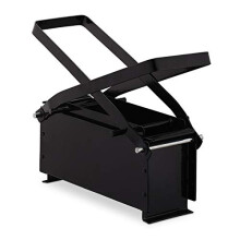Paper Press, Waste Newspapers, Manual, Hydraulic, Steel, Recycle, Briquette, Chip, HxWxD 12 x 26 x 9 cm, Black, 25.5 x 28 x 14.5 cm