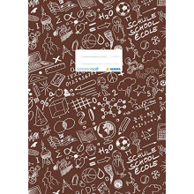 Schoolydoo, 19425 Exercise Book Covers with Labelling Label, Made of Durable and Wipe-Clean Polypropylene Film, Set of 10 Exercise Books for School