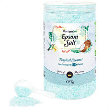 Epsom Salt 1,25 Kg. New Tropical Coconut Fragrance. Epsom Salts Hydrated with Vitamin C and E. Bath Salts and Personal Care. EBook Included.