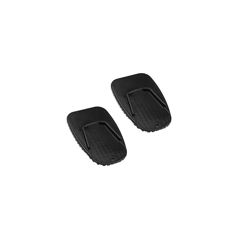 2X Motorcycle Support Stand Side Kickstand Pad Anti-Slip Plate Pp Plastic For Gravel Road Soft Ground Outdoor Grass Parking Black 6973795065742