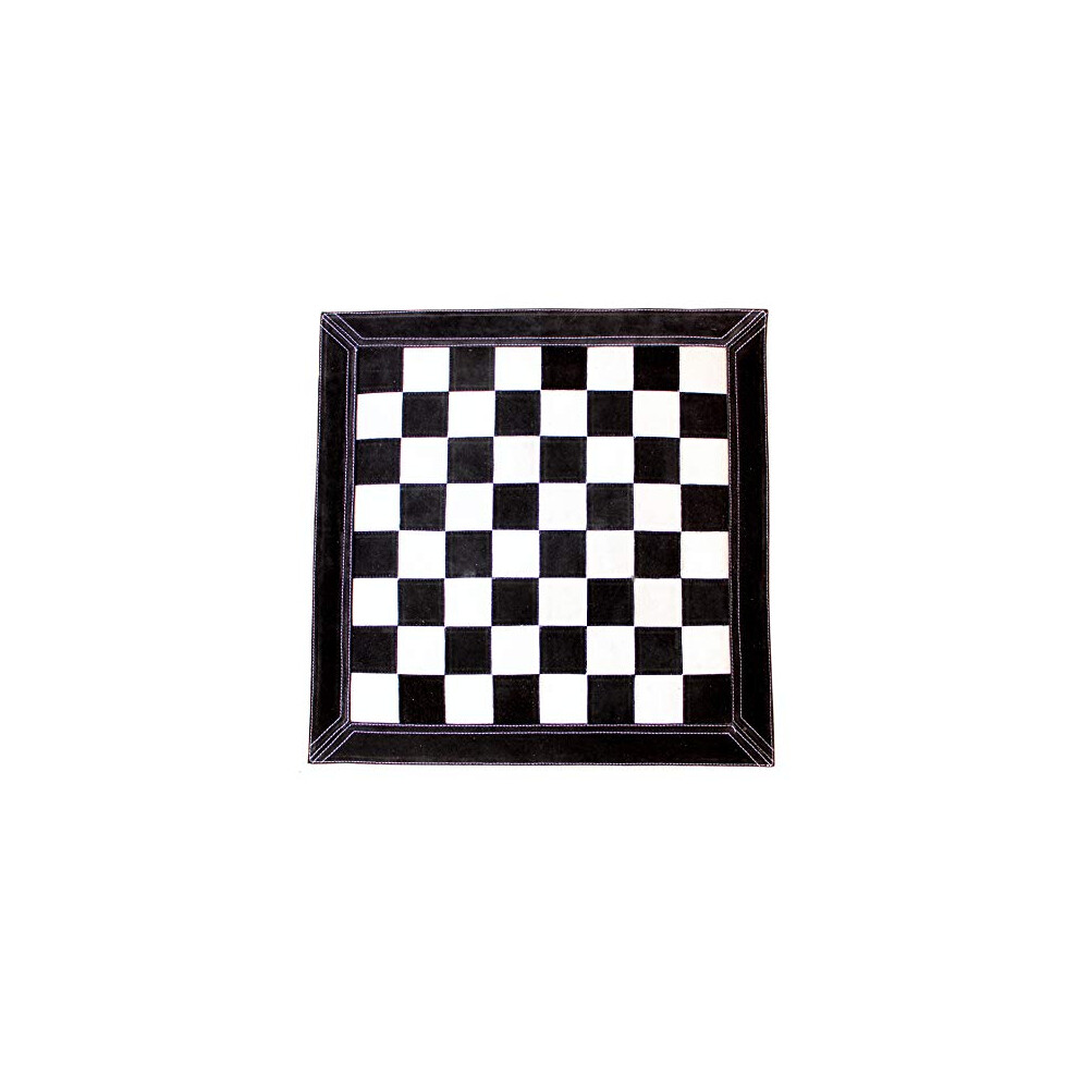 big-size-19--x-19--genuine-leather-chess-board-----roll-up-tournament-chess---tournament-roll--up-chess--black-suede