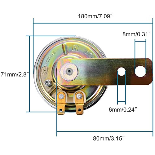 12v Brushed Chrome Horn Replacement For Motorcycles ATV Scooter 1