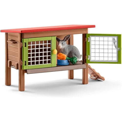 Schleich Schleich Farm World - Σετ Παιχνιδιού 9PC Κλουβί Κουνελιών με Φιγούρες και Αξεσουάρ 1