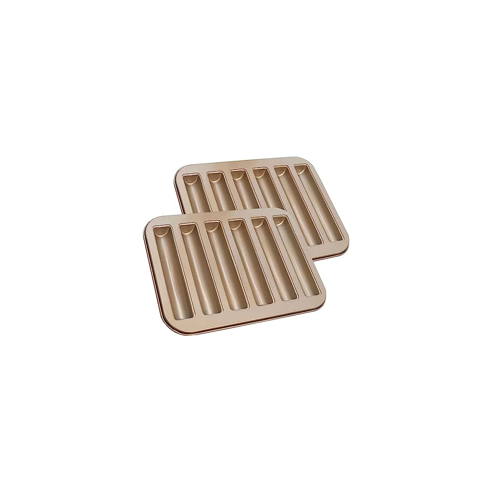Gurlideo Carbon Steel Cake Bread Mold Financier Cake Baking Pan 6-Cavity