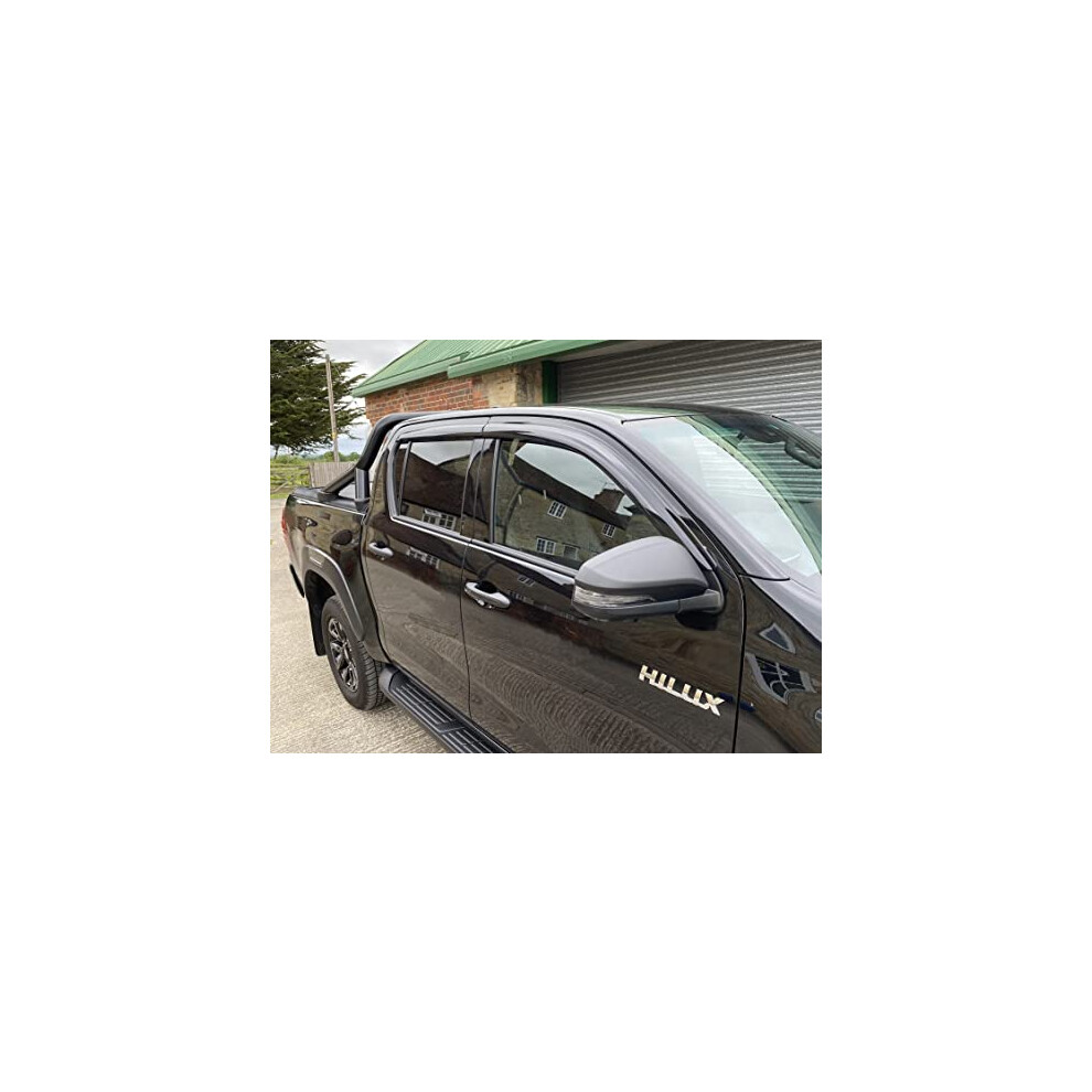 Wind Deflectors Set For Toyota Hilux 2016+ Double Cab (4 Pieces) 8809405347428
