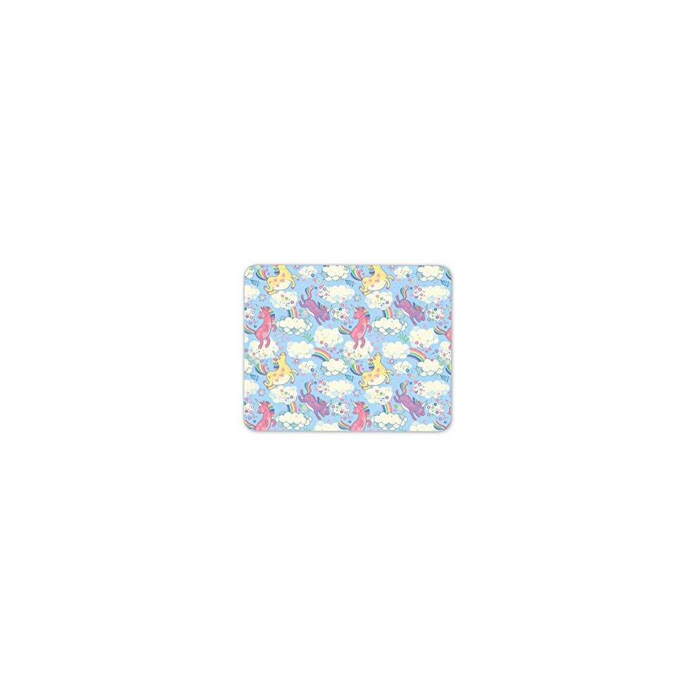 Pretty Unicorns Mouse Mat Pad - Unicorn Horse Rainbow Hearts Computer #8898 7625914456663