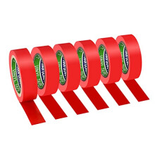 6 Pack Red Insulation tape, 17mm x 9m Electrical Tape Multipack Waterproof Insulating Tape, PVC Tape Adhesive Gaffer Tape for Wiring Projects
