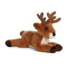 Aurora, 31307, Mini Flopsie Deer, 8in, Soft Toy, Brown - Plush Soft Toy