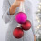 Glass Baubles, Red/Purple, 3-Piece 2