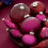Glass Baubles, Red/Purple, 3-Piece 3