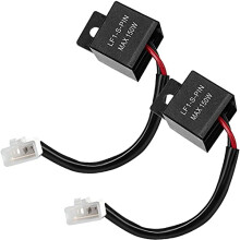 2Pcs 2 Pins Electronic Led Flasher Relay Flash Rate Control Relay Motorcycle for Scooter Motorcycle Bike Blinker