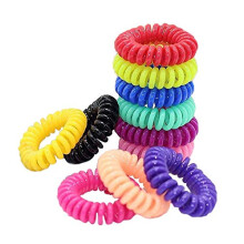 50Pcs Spiral Hair Ties Set - Colorful Phone Cord Coiled Ties, No-Crease Invisible Ponytail Holders, 10 Colors, ABS Durable