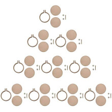 10pcs Mini Wood Hoops Punched for Cross Stitch Round Embroidery Hoop Frame Cross Stitch, Arts, DIY Crafts Tool (5.7cm5cm,External Dimension)