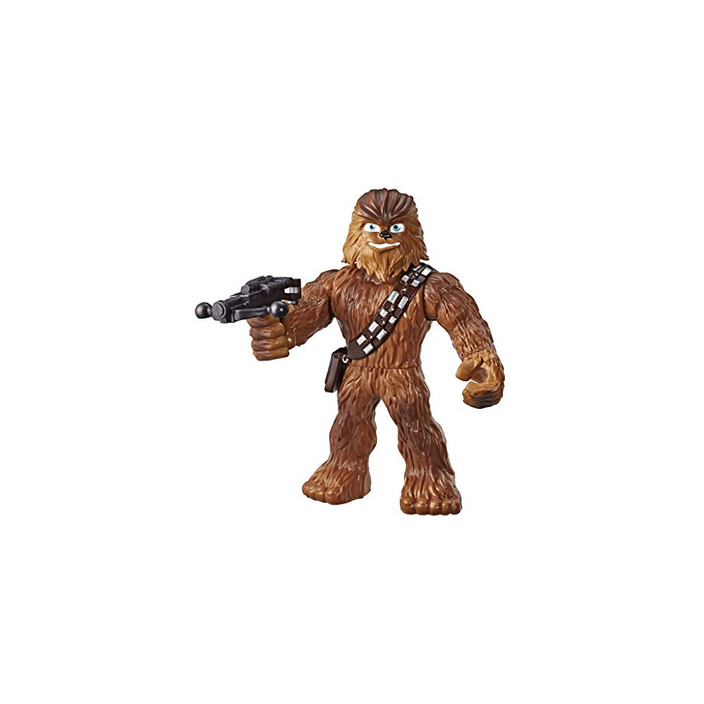 Galactic Heroes Mega Mighties Chewbacca 10-Inch Action Figure with Bowcaster Accessory, Toys for Kids Ages 3 and up