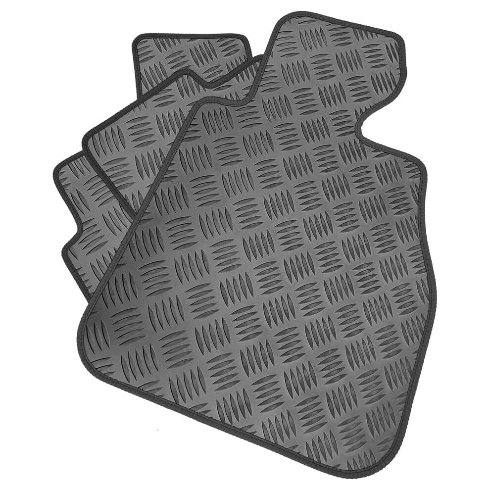 Rubber Car Mat Set Compatible/Replacement For Jaguar Xf (Years 2014 To 2016) Tailored Mats, Heavy Duty, Waterproof, Non Slip 5063351031395