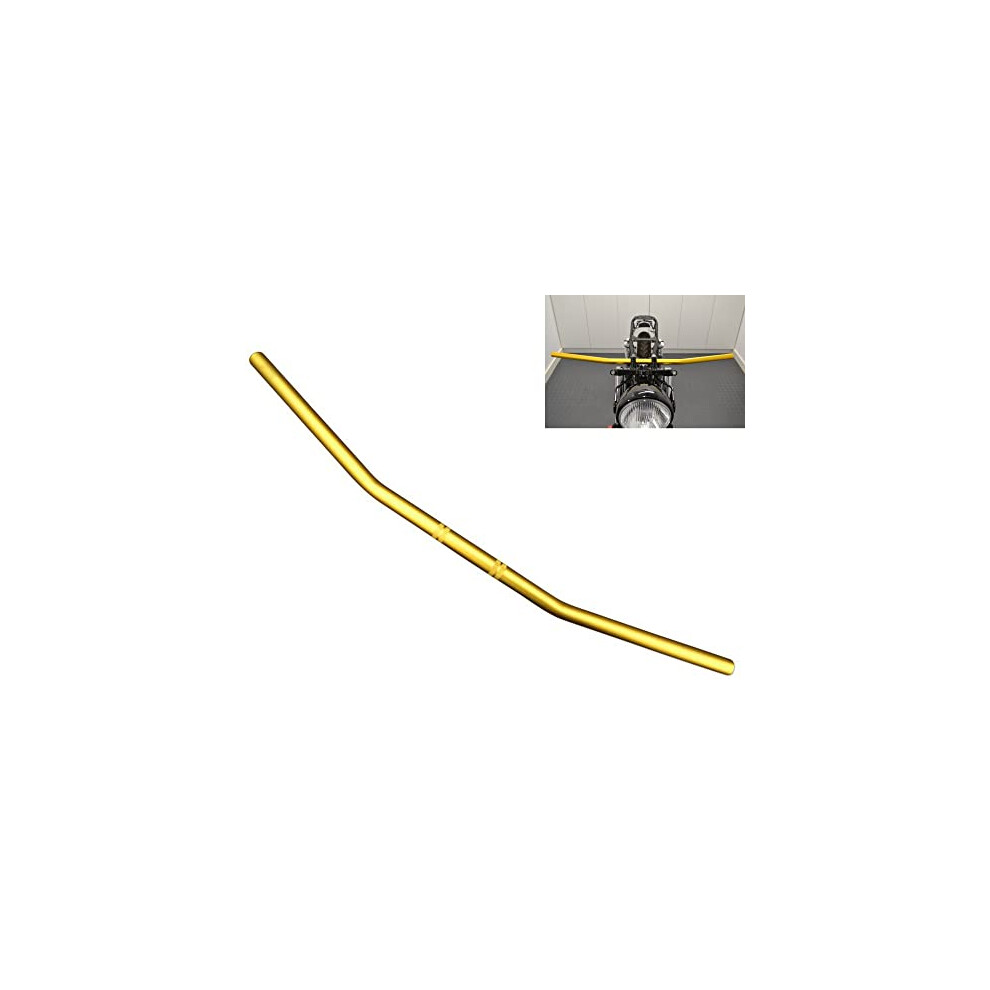 Motorcycle Handlebars Drag Bar 22Mm 7/8 Inch For Streetfighter Custom Bike Flat Tracker Bobber Chopper (Gold) Gold 5060502561084
