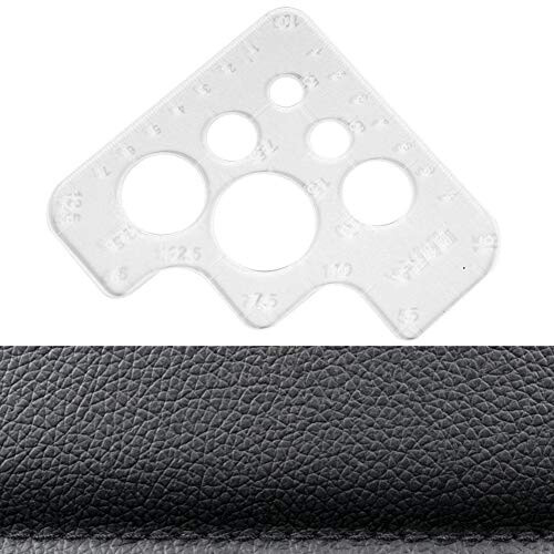 Acrylic Leather Positioning Ruler, Round Corner Stitching Ruler Stencil Stitching Corner Templates Leather Positioning Tool(Type A) 2