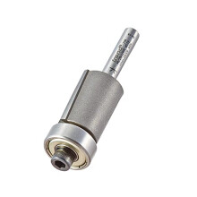 Professional Guided Trimmer, 19.1mm Diameter, 25mm Length, 90-Degree, 1/4 Inch Shank, Tungsten Carbide Tipped, 46/20X1/4TC