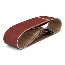 Professional Cloth Sanding Belts 6 Pieces 100 x 915 mm Mixpack (1 x Grain 60/80/100/120/180/400 Each) for Belt Sanders