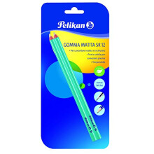 24005692 Pencil Eraser SR 12, Blister Pack of 2, Suitable for Technical and School Drawing, Pencil Shape, for Ink and Types, White
